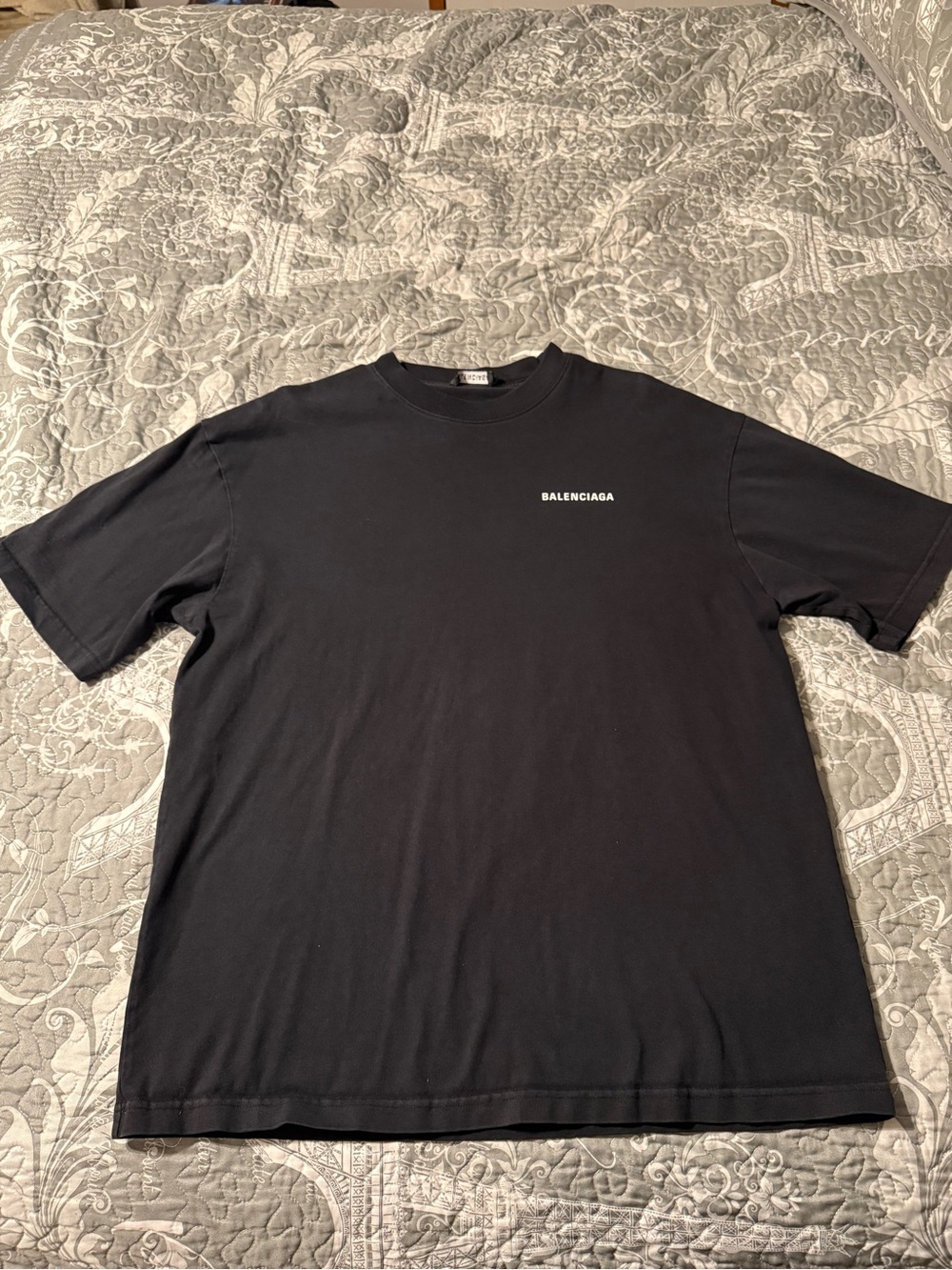 Balenciaga Black Short Sleeve Logo Tee